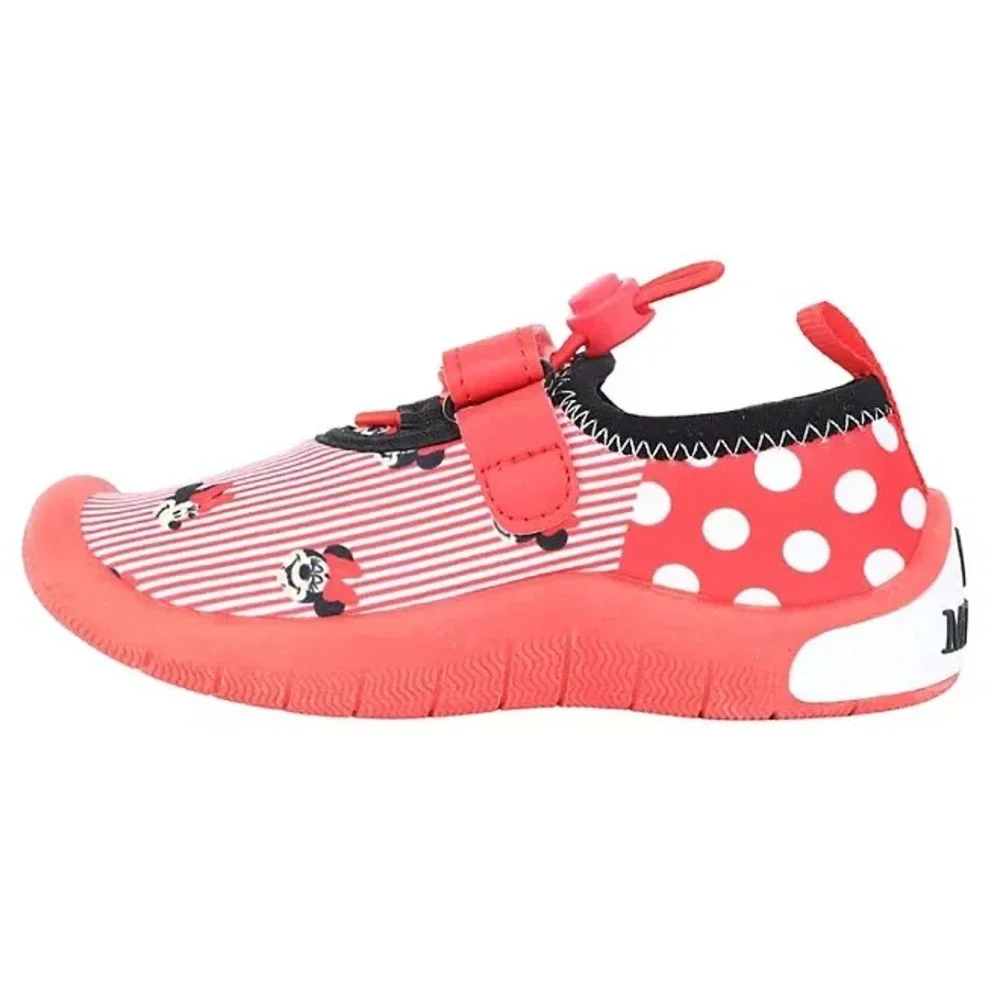 Disney Minnie Mouse Toddler Girls Red Water Shoes Size 13/1 Polka Dot Slip-On